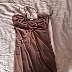 Brown Halter Dress